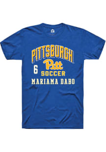 Mariama Dabo Pitt Panthers Blue NIL Arch Logo Short Sleeve Player T Shirt