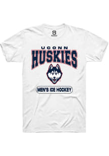 Summit Sportswear UConn Huskies White Men's Ice Hockey Short Sleeve T Shirt