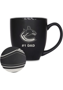 Vancouver Canucks #1 Dad 15oz Bistro Ceramic Mug - Black