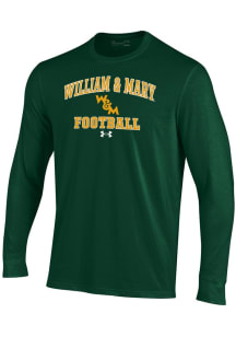 Under Armour William & Mary Tribe Green Football Football Performance Long Sleeve T Shirt