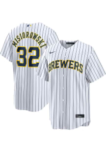 Jacob Misiorowski Milwaukee Brewers Mens Replica Alternate Jersey - White