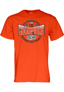 Blue 84 Oklahoma State Cowboys Orange 2026 Big 12 Wrestling Champions Short Sleeve T Shirt