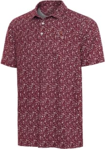Antigua Arizona State Sun Devils Mens Maroon University Football Short Sleeve Polo