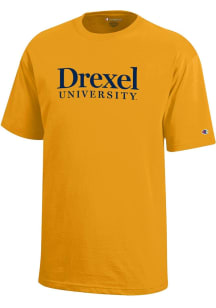 Champion Drexel Dragons Youth Gold Team Logo Short Sleeve T-Shirt