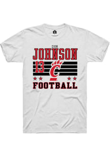 Zion Johnson Cincinnati Bearcats White Football NIL Striped Short Sleeve Player T Shirt