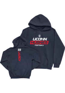 Andrew Laurich Campus Ink UConn Huskies Youth NIL Rush Long Sleeve Player Hoodie Navy Blue