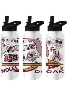 Florida State Seminoles Native 34oz Quencher Stainless Steel Bottle - White
