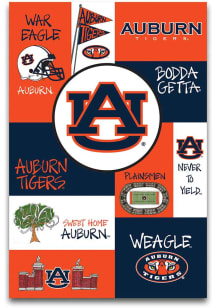 Auburn Tigers College Garden Flag - Navy Blue