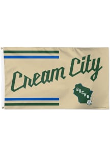 Milwaukee Bucks 2025 City Edition 3x5 Grommet Silk Screen Grommet Flag - Green