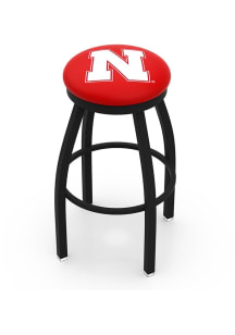 Nebraska Cornhuskers Black Pub Stool - Black