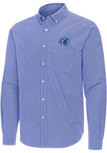 Antigua Orlando Magic Mens Blue Porter Long Sleeve Dress Shirt
