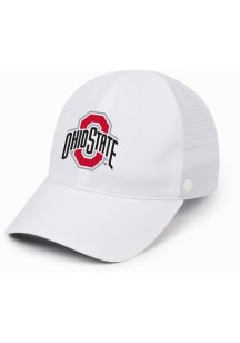 Ohio State Buckeyes White Performance Ponyback Womens Adjustable Hat