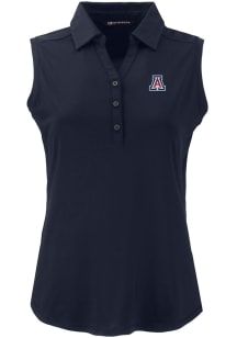 Cutter and Buck Arizona Wildcats Womens Navy Blue Forge Eco Polo Shirt