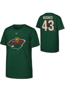 Quinn Hughes Minnesota Wild Youth Green Flat NN Player Tee