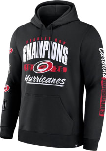 Carolina Hurricanes Mens Black 2026 Stanley Cup Champions Vintage Long Sleeve Hoodie