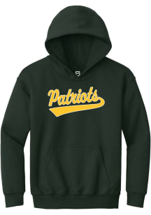 Summit Sportswear George Mason University Youth Green Tailsweep Long Sleeve Hoodie