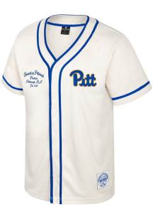 Colosseum Pitt Panthers Mens White Hunter Seeker Baseball Jersey