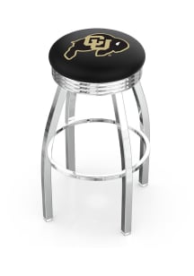 Colorado Buffaloes 3 Ring Chrome Seat Pub Stool - Silver