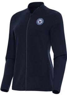Antigua Navy Womens Navy Blue Continual Light Weight Jacket