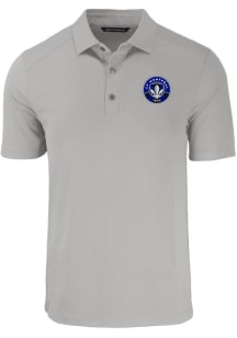 Cutter and Buck Montreal Impact Mens Grey Forge Recycled Short Sleeve Polo