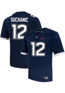 Saxton Suchanic  Nike UConn Huskies Navy Blue NIL Name And Number Football Jersey
