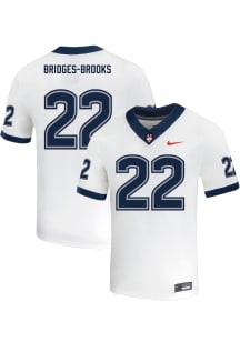 Axavier Bridges Brooks  Nike UConn Huskies White NIL Name And Number Football Jersey