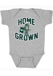 Little King Michigan State Spartans Baby Grey Home Grown Short Sleeve One Piece
