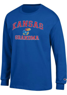 Champion Kansas Jayhawks Blue Grandma Jersey Long Sleeve T Shirt