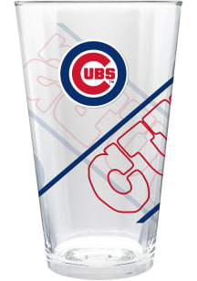 Chicago Cubs Culture 3D Embossed Pint Glass - White