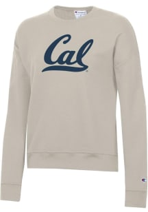Champion Cal Golden Bears Womens White Powerblend Crew Sweatshirt