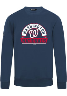 Levelwear Washington Nationals Mens Navy Blue Zane Banner Arch Long Sleeve Crew Sweatshirt