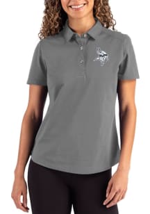 Cutter and Buck Minnesota Vikings Womens Graphite Mono Advantage Short Sleeve Polo Shirt