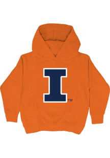 Vive La Fete Illinois Fighting Illini Toddler Orange Sam Long Sleeve Hooded Sweatshirt