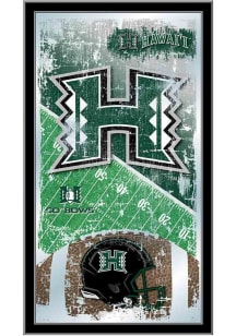 Hawaii Warriors Football Hanging Back Bar Mirror