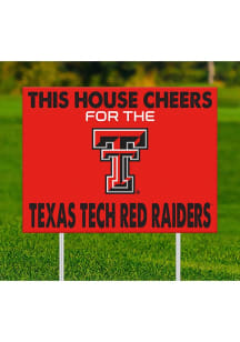 Texas Tech Red Raiders This House Cheers For Yard Sign - Red