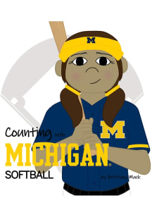 Michigan Wolverines Counting With Michigan Softball Children's Book