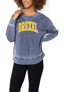 Drexel Dragons Womens Navy Blue Campus Crew Sweatshirt