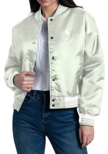 Starter New Jersey Devils Womens Green Script Satin Medium Weight Jacket