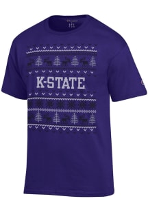 Champion K-State Wildcats Purple Christmas Short Sleeve T Shirt