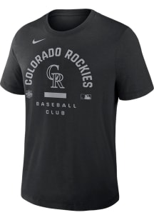 Nike Colorado Rockies Black Authentic Collection Early Work Short Sleeve Fashion T Shirt