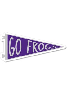 TCU Horned Frogs 3.5" Pennant Rugged Stickers - Purple