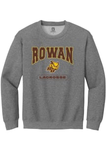 Summit Sportswear Rowan University Mens Graphite Lacrosse Long Sleeve Crew Sweatshirt