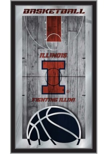 Illinois Fighting Illini Basketball Hanging Back Bar Mirror