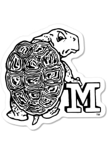 Maryland Terrapins 3" Vintage Black/White Leaning Turtle Magnet
