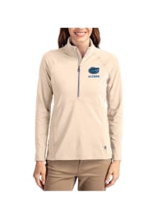 Cutter and Buck Florida Gators Womens Brown Alumni Adapt Eco Qtr Zip Pullover