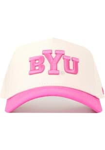 No Rivals BYU Cougars Pink Out Adjustable Hat - Ivory