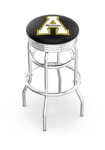 Appalachian State Mountaineers Double-Ring Swivel Chrome Pub Stool - Black