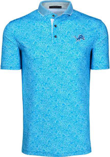 Greyson Detroit Lions Mens Blue Den of Thieves Short Sleeve Fashion Polo