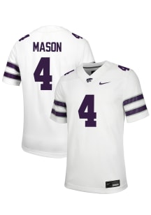 Mekhi Mason  Nike K-State Wildcats White NIL Name And Number Football Jersey