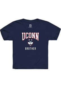 Summit Sportswear UConn Huskies Youth Navy Blue Brother Short Sleeve T-Shirt